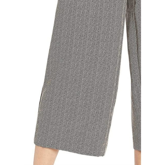 Jones New York Plus Size Herringbone Sandstone Wide-Leg Cullotes - Picture 2 of 13